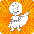 ไอคอนของโปรแกรม: Superhero Coloring Book