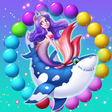 mermaid rescue fish pop shooter icon