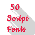 Ikon program: 50 Script Fonts