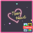 Programikonen: neon heart 카카오톡 테마