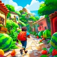 ไอคอนของโปรแกรม: Fruit Village: Sandia Sag…