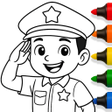 Иконка программы: Professions Coloring Book…
