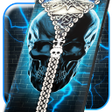 Skull lock screen zipper icon