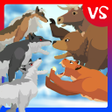 Wolf Fights Woodland Animals