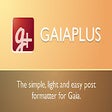 Programikonen: GaiaPlus