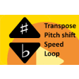 Transpose ▲▼ pitch ▹ speed ▹ loop for videos