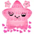 Pink Cute Glitter Cartoon Star Gravity Keyboard