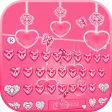 Pink Hearts Keyboard Theme