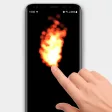 Fire in Phone Simulator - Draw Flames on a Screen