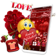 程序图标：Valentine Red Launcher Th…