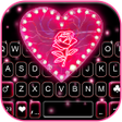 Pink Heart Black Theme icon
