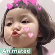 プログラムのアイコン：Cute Baby Stickers - WASt…
