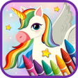 Unicorn Coloring Games Puzzle icon