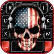America Dj Skull Keyboard Theme