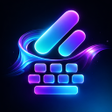 Blue  flower messenger theme icon