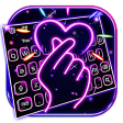 Colorful Neon Finger Keyboard Theme