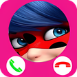 プログラムのアイコン：ladybug fake call and cha…