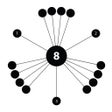 aa crazy: stack  merged dots icon