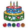 Ikona programu: Glitter Birthday Cake Col…