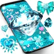 Turquoise blue diamond glitter live wallpaper