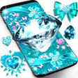 Programikonen: Turquoise blue diamond gl…
