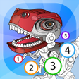 プログラムのアイコン：Dino Robot Coloring By Nu…