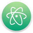 Symbol des Programms: Atom