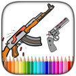 Programın simgesi: Gun Coloring Books - Colo…
