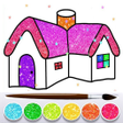 プログラムのアイコン：Glitter House Coloring an…