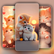 ไอคอนของโปรแกรม: Cute Cat Wallpaper Live H…