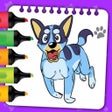 Icoon van programma: Blue Coloring Book Glitte…