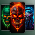 أيقونة البرنامج: Cool Skull Wallpaper Live…