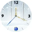 Snow Background Clock Wallpape