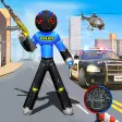 Police Stickman Robot Car Tran