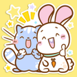 Programikonen: Cute Cat Bunny  Girl Stic…