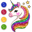 プログラムのアイコン：Glitter Unicorn Coloring …