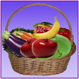 Fruit vegetables learning apps for kids fun games icon