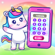 プログラムのアイコン：Baby Unicorn Phone For Ki…