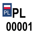 Polish license plates