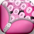 Girly Keyboards with Pink Background Theme  Emoji