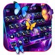 Live Neon Butterfly Keyboard Theme