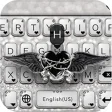 BlackandSliver Keyboard Background
