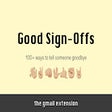 Programın simgesi: Good Sign-Offs Gmail Exte…