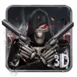 3D Death Skull Gun Theme