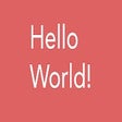 Pictogram van programma: Hello World
