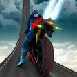 Super hero Flash bike game mega Ramp