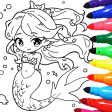 Mermaid Coloring:Kids Coloring