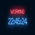 Neon work clock - newtab