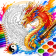 プログラムのアイコン：Glitter Dragon Coloring B…