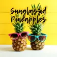 Summer Wallpaper Sunglassed Pineapples Theme